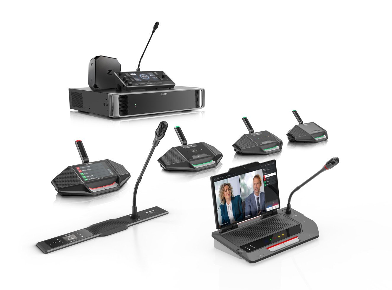 Bosch DICENTIS IP Conference System Family with Multimedia Touchscreen Device